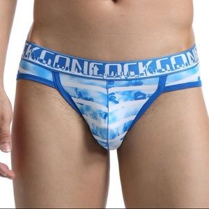 NWT Men's Cockcon blue ink print SEXY Briefs